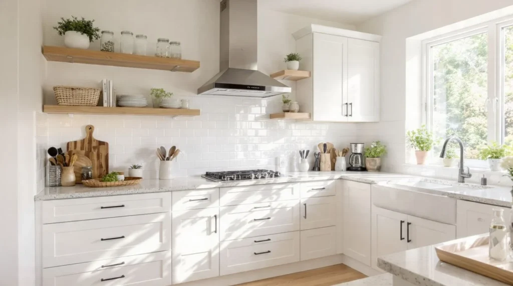 Budget-friendly kitchen makeover with peel-and-stick backsplash