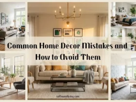 Common home decor mistakes and how to avoid them with living room makeover ideas, furniture layout, rug size comparison, and modern home decorating tips