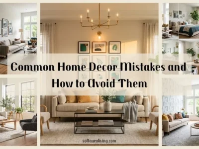 Common home decor mistakes and how to avoid them with living room makeover ideas, furniture layout, rug size comparison, and modern home decorating tips