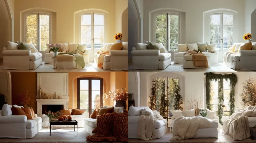 Seasonal living room decoration ideas for every season.