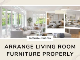 How to arrange living room furniture properly with a modern American living room layout featuring a sectional sofa, coffee table, and balanced seating arrangement.