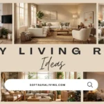 Cozy living room ideas featuring warm neutral interiors, modern furniture, soft textures, and inviting home decor inspiration