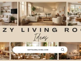 Cozy living room ideas featuring warm neutral interiors, modern furniture, soft textures, and inviting home decor inspiration