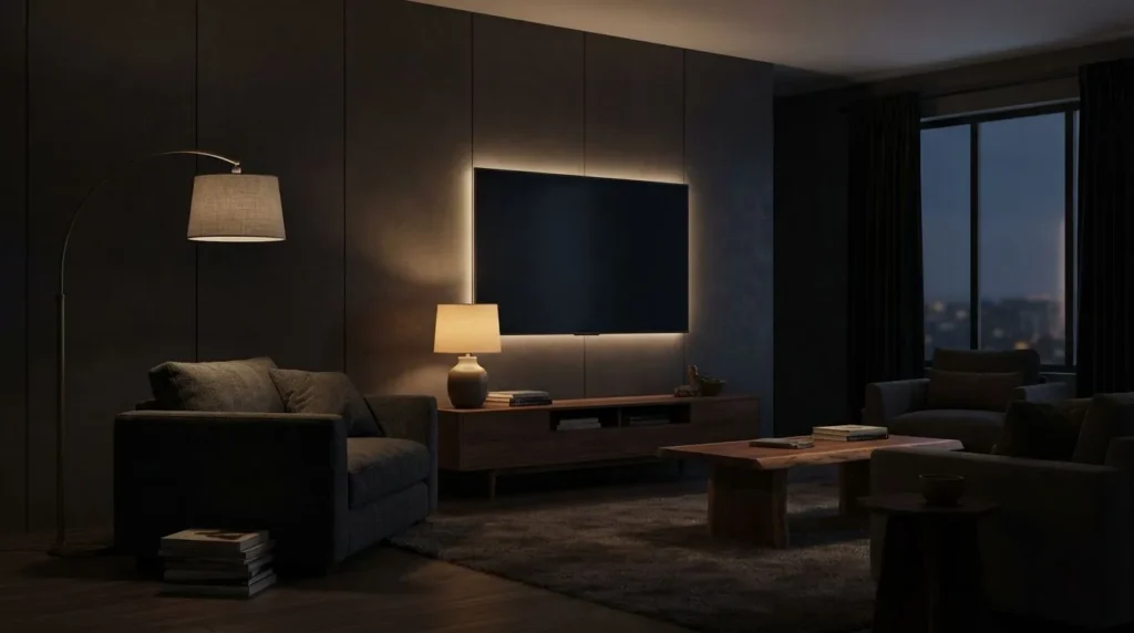 living room lighting ideas for TV areas