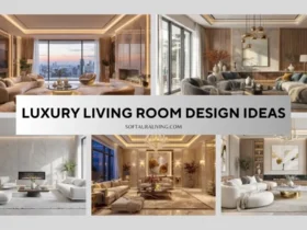 Luxury Living Room Design Ideas for modern homes featuring premium furniture, elegant lighting, marble finishes, and luxury decor.
