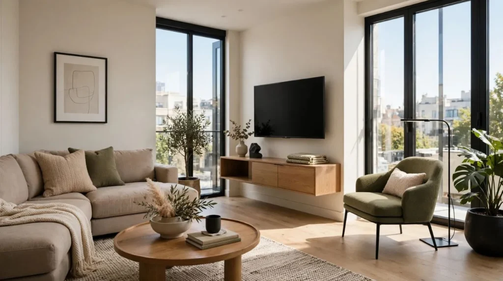 Smart furniture layout ideas for maximizing space in a small living room.